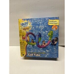Surf and Sun Coil Tube Inflatable Float 120'' X 43” Sturdy Vinyl Vintage - New